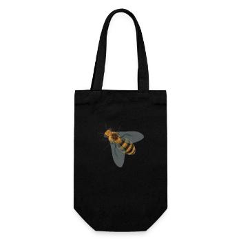 bee - Gift Bag for Bottles - black - Front
