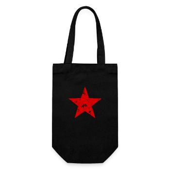 Red Star - Gift Bag for Bottles - black - Front