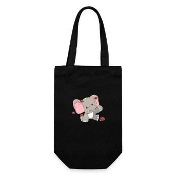 Wild Animals Elephants Baby Ladybug Happiness - Gift Bag for Bottles - black - Front