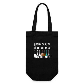 Cadeau Guitare - Sac à bouteille - noir - Devant