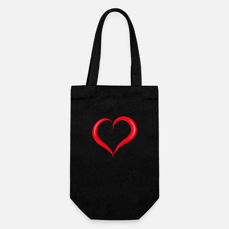Cœur - Sac à bouteille - noir