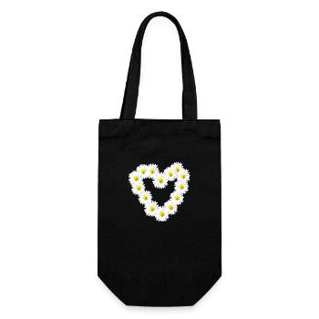 Heart Daisy Daisy Warm - Gift Bag for Bottles - black - Front