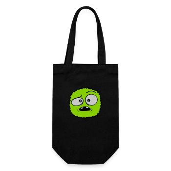 Hairy monster skeptical face - Gift Bag for Bottles - black - Front