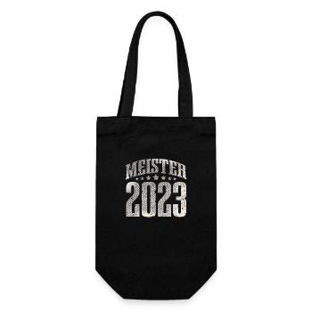 Meister 2023 Meisterprüfung Meisterbrief - Geschenkbeutel für Flaschen - Schwarz - Vorne