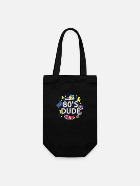 80èr DUDE - Geschenkbeutel für Flaschen - Schwarz