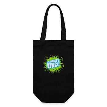 im the favorite uncle - Geschenkbeutel für Flaschen - Schwarz - Vorne