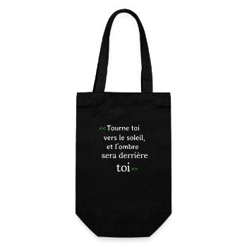 Rester positive - Sac à bouteille - noir - Devant