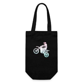 Motocross bikers colorful - Gift Bag for Bottles - black - Front
