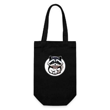 Ratons laveurs Mignon Dessin animé Raton laveur 26 - Sac à bouteille - noir - Devant