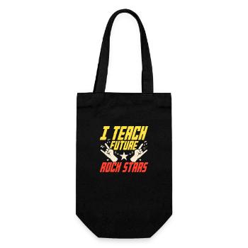 I Teach Future Rock Stars Music Teacher School - Gift Bag for Bottles - black - Front