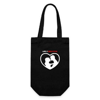 Beer Wine Whiskey Schnapps Alcohol - Gift Bag for Bottles - black - Front