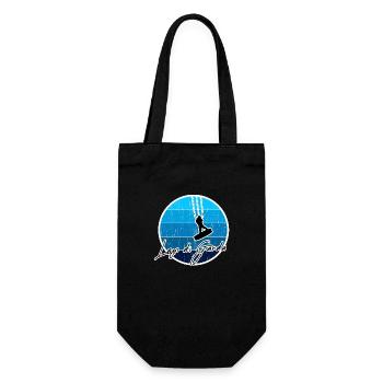 Kitesurfer, Kiten, Kitesurfing am Gardasee/Italien - Geschenkbeutel für Flaschen - Schwarz - Vorne