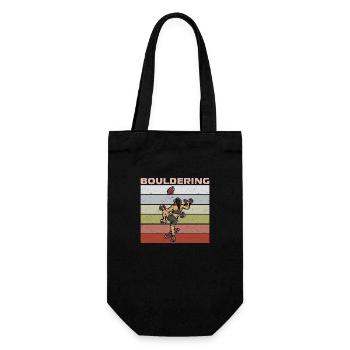 Bouldering Climbing Sports Gym Wall - Gift Bag for Bottles - black - Front