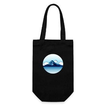 Gebirgslandschaft Geometrische Kunst - Geschenkbeutel für Flaschen - Schwarz - Vorne