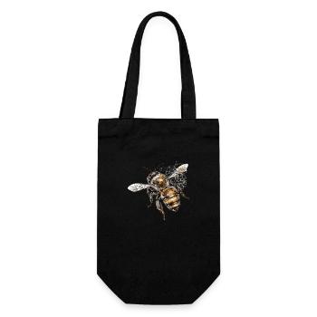Bees are peaceful flying insects - Gift Bag for Bottles - black - Front