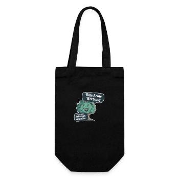 Bitte keine Werbung und kostenlosen Zeitungen - Geschenkbeutel für Flaschen - Schwarz - Vorne