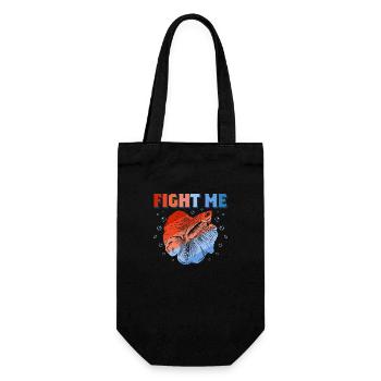 Fight Me Aquarium Owner Fish Keeping - Gift Bag for Bottles - black - Front