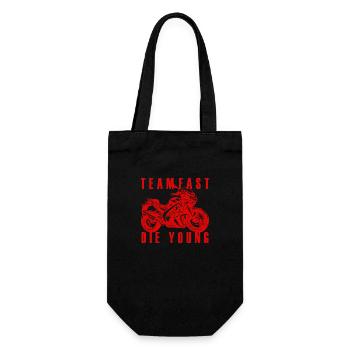 Team fast die young - Geschenkbeutel für Flaschen - Schwarz - Vorne