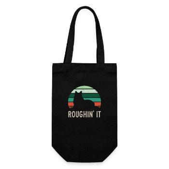 Langhaarcollie Rough Collie Hund - Geschenkbeutel für Flaschen - Schwarz - Vorne