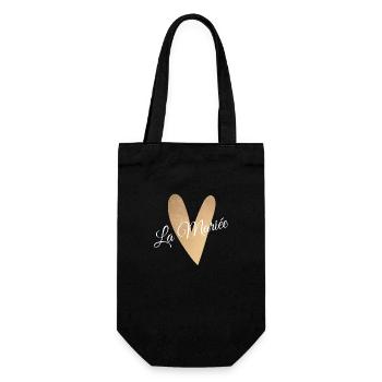 La mariée coeur doré - Sac à bouteille - noir - Devant