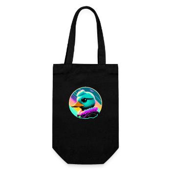 Cyber Duck colorful - Gift Bag for Bottles - black - Front