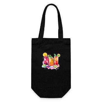 Cocktail Summer Beach Bar Club Party Drink - Gift Bag for Bottles - black - Front
