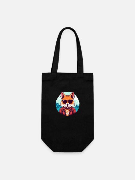 Renard cool - Sac à bouteille - noir