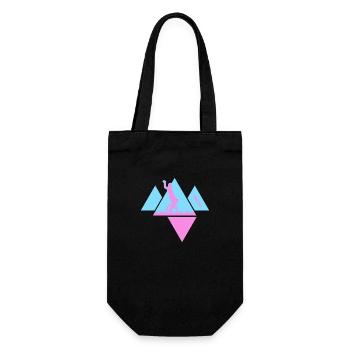 Unicycle UNICYCLE-Girl Unicycling StreetArt - Gift Bag for Bottles - black - Front