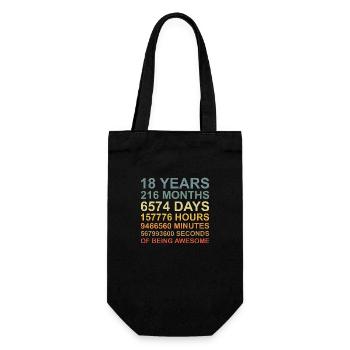 18 ans 216 mois 6574 jours - Sac à bouteille - noir - Devant