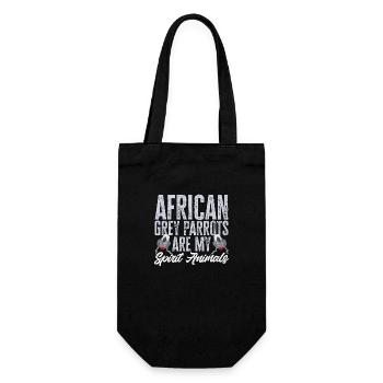 Graupapagei African Grey Parrot Papagei - Gift Bag for Bottles - black - Front
