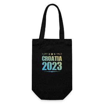 Croatia 2023 - Geschenkbeutel für Flaschen - Schwarz - Vorne