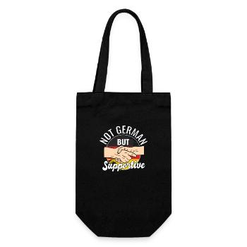 Not German But Supportive Country Traveler - Geschenkbeutel für Flaschen - Schwarz - Vorne