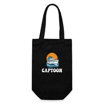Captoon Captain Papa Pontoon King Father's Day - Gift Bag for Bottles - black - Front
