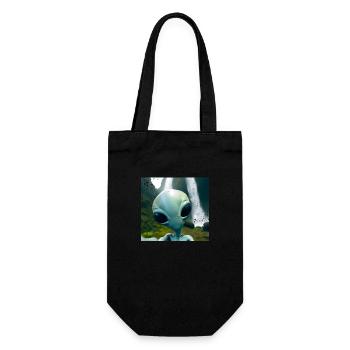 Alien Selfie - Next to the Waterfall - Gift Bag for Bottles - black - Front