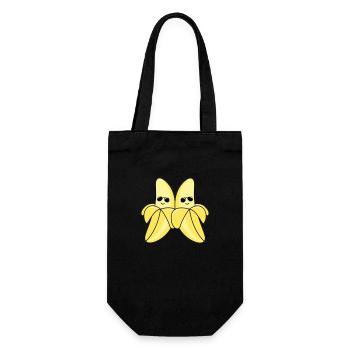Bananes fraîches - Sac à bouteille - noir - Devant