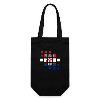 Drapeau de la Croatie Adriatique Zagreb Drapeau croate - Sac à bouteille - noir - Devant