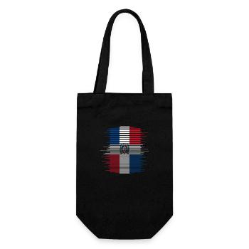 Dominikanische Republik Flagge Dom Rep Fahne Reise - Geschenkbeutel für Flaschen - Schwarz - Vorne