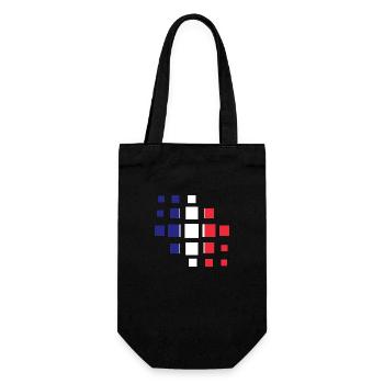France Flag Used Look French Flag - Gift Bag for Bottles - black - Front