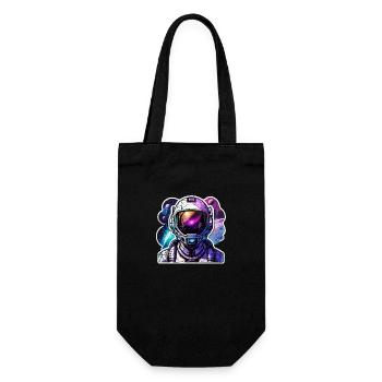 Astronaut & Galaxy Helmet - Gift Bag for Bottles - black - Front