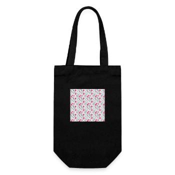 Weihnachtliche Grafik - Geschenkbeutel für Flaschen - Schwarz - Vorne