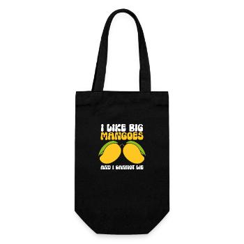 Mango Frucht Mango - Geschenkbeutel für Flaschen - Schwarz - Vorne