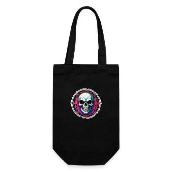 Totenkopf - Skelett - Totenkopf - Motorradhelm - Geschenkbeutel für Flaschen - Schwarz - Vorne