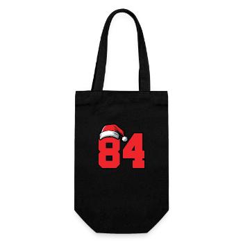 84 Zahl Weihnachten - Geschenkbeutel für Flaschen - Schwarz - Vorne