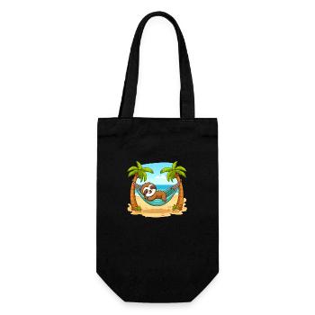 Paresseux sur la plage - Sac à bouteille - noir - Devant