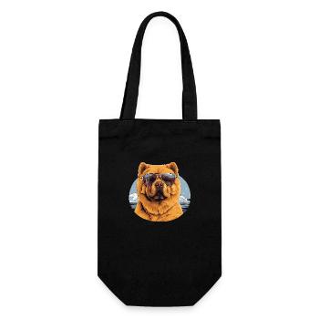 Chow Chow 2 - Geschenkbeutel für Flaschen - Schwarz - Vorne