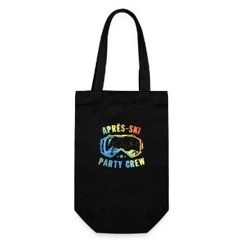 L’équipe de la fête d’après-ski dit coloré - Sac à bouteille - noir - Devant