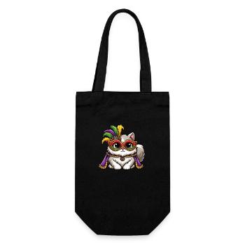 Mardi Gras Persian Cat Masked Cat Disguise - Gift Bag for Bottles - black - Front