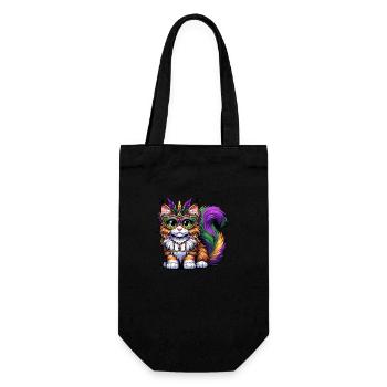 Mardi Gras Maine Coon, chat masqué - Sac à bouteille - noir - Devant