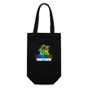 Mallorca Party Crew Bunt - Geschenkbeutel für Flaschen - Schwarz - Vorne
