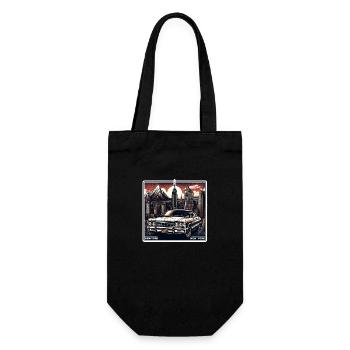 Amerikanischer Oldtimer und Sportwagen - Geschenkbeutel für Flaschen - Schwarz - Vorne